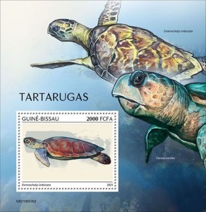 Guinea-Bissau - 2021 Hawksbill Sea Turtles - Stamp Souvenir Sheet - GB210607b2