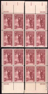 US Stamp #1064 MNH Academy-Fine Arts Matched Plate Blocks of 4