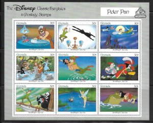 Grenada 1545 Disney Peter Pan mini-sheet MNH