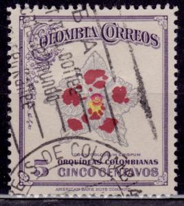 Colombia 1947,Odontoglossum crispum Plant, 5c, used