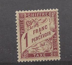 France, J41, Postage Due Single,**Hinged**