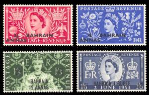 Bahrain 1953 Scott #92-95 Mint Never Hinged