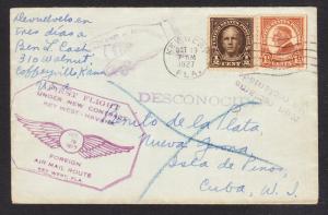 First Flight - Key West to Havana - 1927 -  auxiliary markings