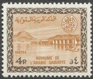 SAUDI ARABIA 1965  4p Dam  Sc 289  MLH VF / SG 560, Saud Cartouche