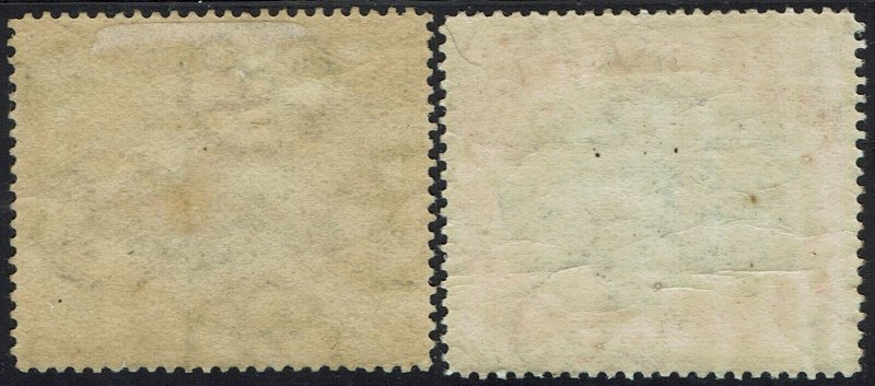 PAPUA 1901 LAKATOI BRITISH NEW GUINEA ½D AND 1D HORIZONTAL WMK  