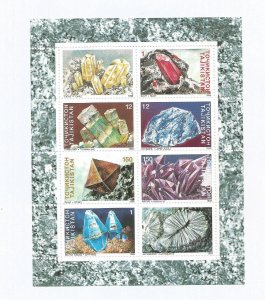TADZHIKISTAN - 1998 - Minerals - Perf 8v Sheet - M L H
