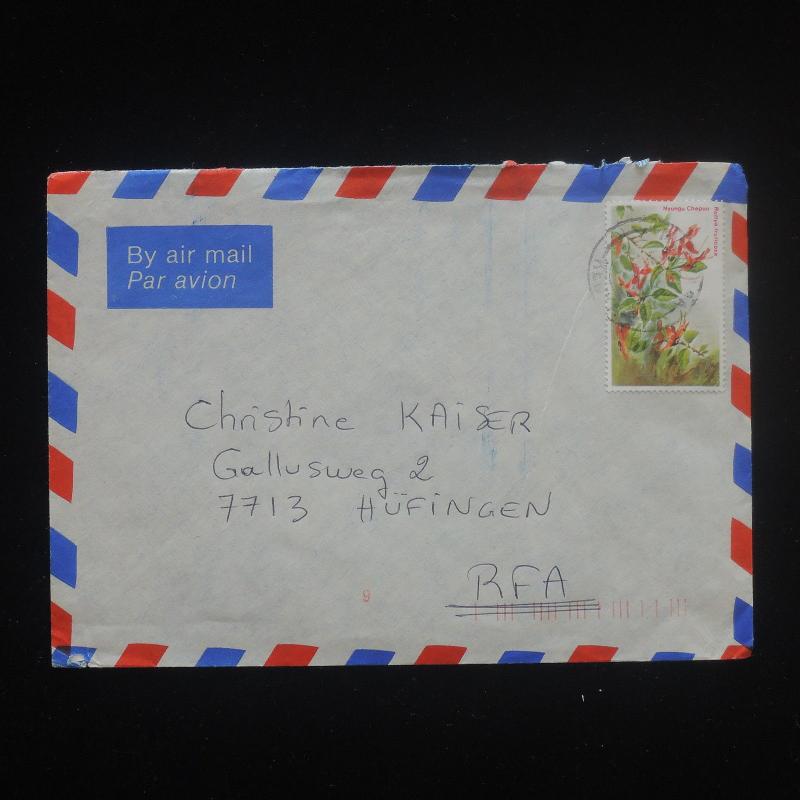 ZS-Y088 FLOWERS - Kenya, Airmail To Germany Cover