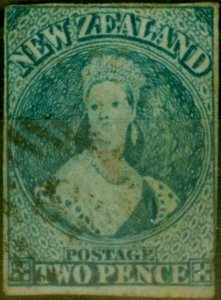 New Zealand 1862 2d Pale Blue SG38 Good Used