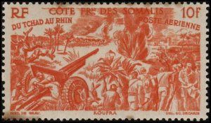 Somali Coast C10 - Mint-H - 10fr Chad to Rhine Issue (1946) (cv $2.40)