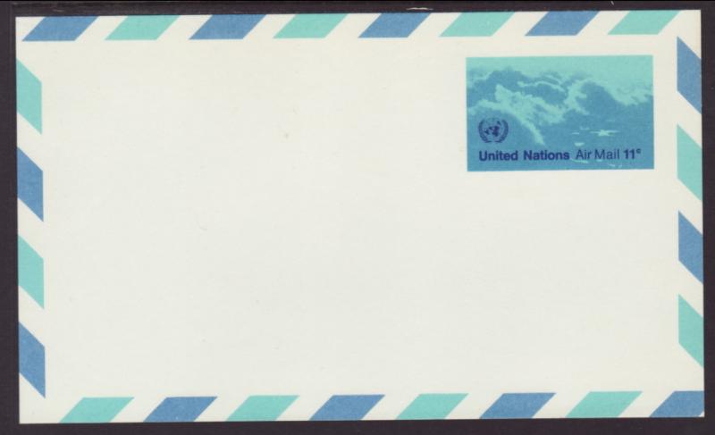 UN New York UXC10 Airmail Postal Card Unused VF