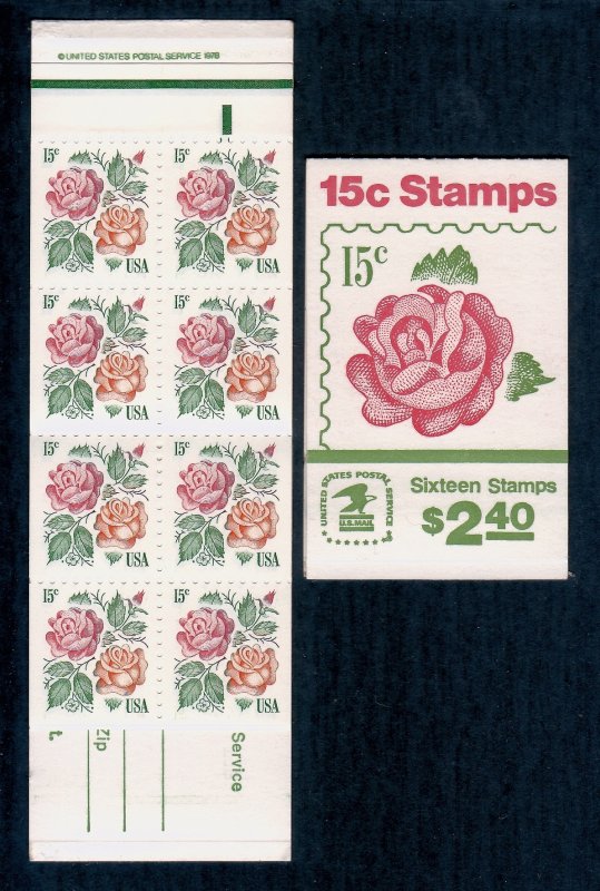 Scott # BK134 15 Cent USPS Rose Unexploded Booklets MNH