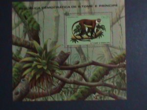 ST.THOMAS-1981- SC#604 CERCOPITHECUS MONA-MONKEY MNH S/S-WE SHIP TO WORLD WIDE