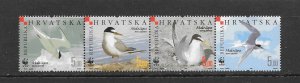 BIRDS - CROATIA #621 WWF  MNH (ROW-1)