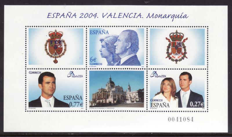 Spain #3298 s/sheet F-VF Mint NH ** Espana 2004, royalty
