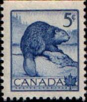 Canada Scott 336a Beaver VF MNH Booklet Single