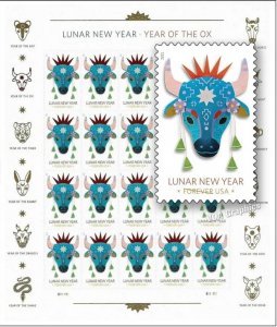 Lunar New Year Ox 2021 Forever Stamps