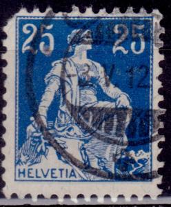 Switzerland, 1907-25, Helvetia, 25c,sc#133, used