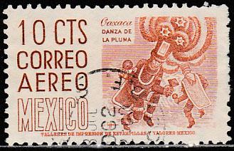 MEXICO C219a, 10cents 1950 Definitive 2nd Printing wmk 300 USED, F-VF. (1043)