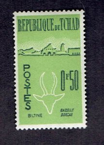 CHAD SCOTT#70 1962 50c GAZELLE - MNH