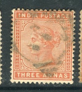 INDIA; 1880s early classic QV issue fine used 2a. value,