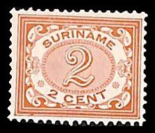 Suriname, Colony 1902, 2c, Stamp out of set, Unused (hinged)