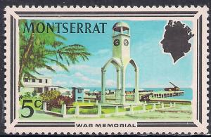 Montserrat 1970 QE2 5ct Tourism War Memorial Umm SG 259 ( H1330 )
