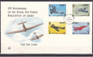 Jersey, Scott cat. 133-135. Royal Air Force issue. First day cover. ^