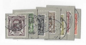 Luxembourg Sc #092-098 set of 7 used on pieces VF