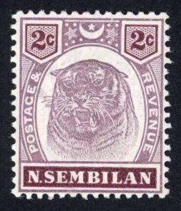 Negri Sembilan 1895-9 SG.6 2c dull purple and brown VFM cat 38 pounds