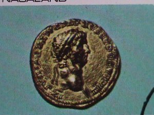 ​NAGALAND-1973 WORLD FAMOUS ANCIENT COINS-ANTIQUE- CTO SHEE-VERY FINE