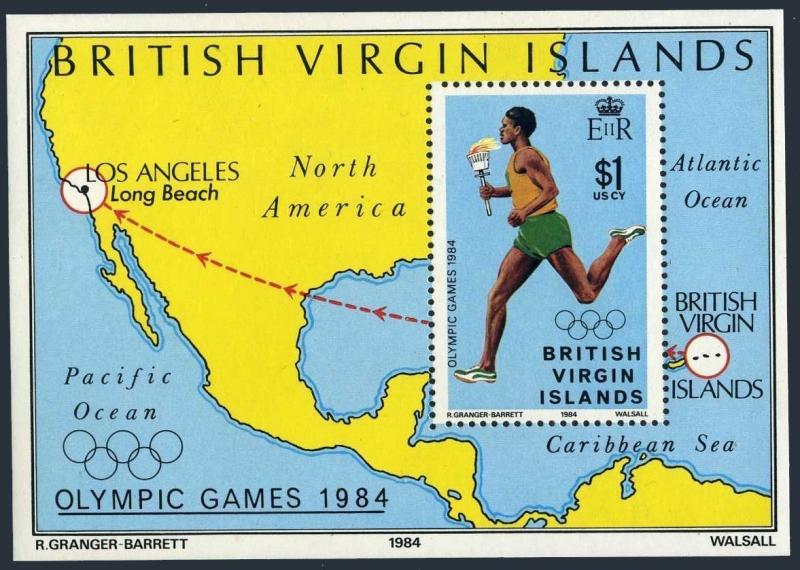 Br Virgin 471-476a,477,MNH.Mi 473-478,Bl.21. Olympics Los Angeles-1984.Yachting,