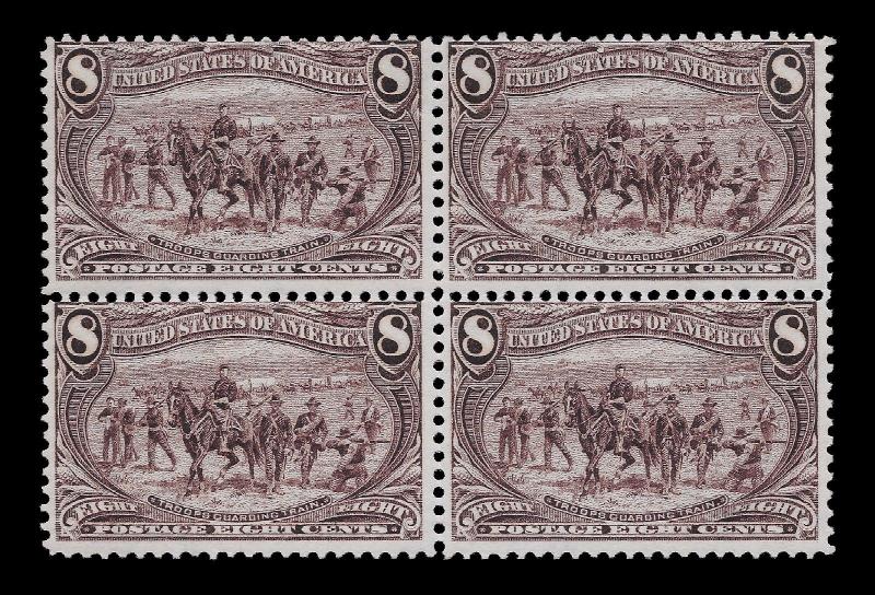 WCstamps: U.S. Scott #289 / $1,700 - 8c Block (4), 2016 PSE Cert, NH OG, Fine