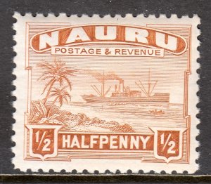 Nauru - Scott #17a - Glazed white paper, P11 - MH - CV $4.75