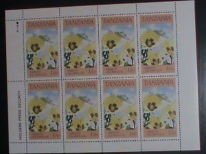 ​TANZANIA STAMP-1986 SC#318B INDEGENOUS FLOWERS MNH FULL SHEET