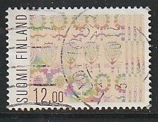 1985 Finland - Sc 718 - used VF - 1 single - Tulip Damask Table Cloth