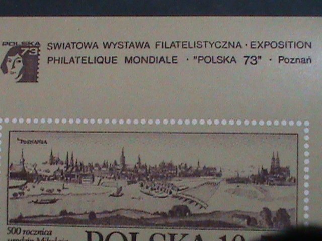 POLAND 1973- SC#B128a  POLSKA'73 STAMP SHOW-POZNAN MNH S/S SHEET- VERY FINE