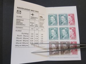 Greenland 1990 Sc 217a,224 Booklet MNH