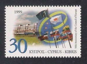 1999 Cyprus 929 50th Anniversary of the Council of Europe