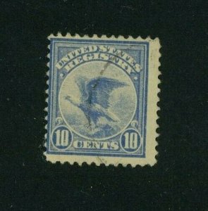 US 1911 10c ultramarine Registration Stamp, Scott F1 used, Value = $14.00