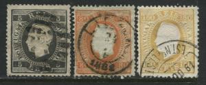 Portugal 1870  5, 50, and 150 reis used