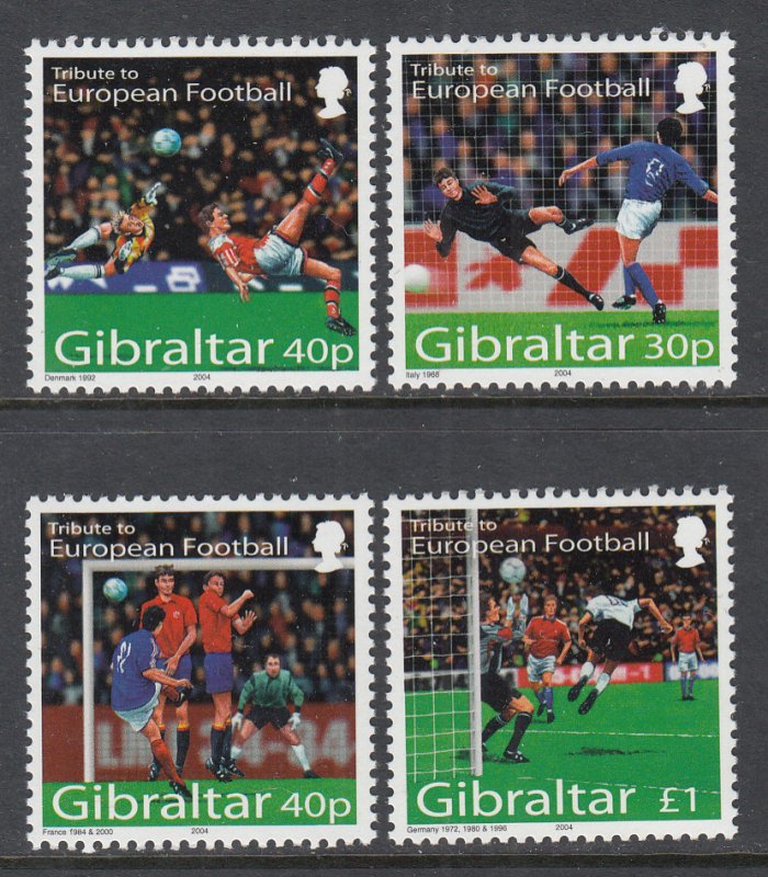 Gibraltar 971-974 Soccer MNH VF