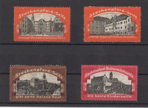 German Steckenpferd Soap Stamps - Dessau, Meiningen, Marienburg, Sondershausen