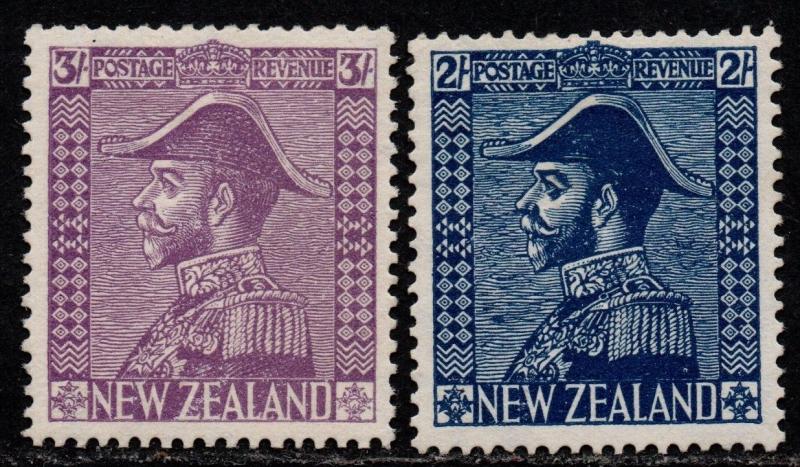 $New Zealand Sc#182+183 M/H/VF, partial set, Cv. $200