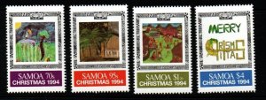 SAMOA SG933/6 1994 CHRISTMAS  MNH