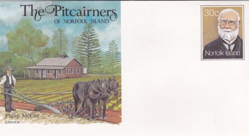Norfolk Island Philip Mcoy 30c Prepaid Envelope Mint Unused