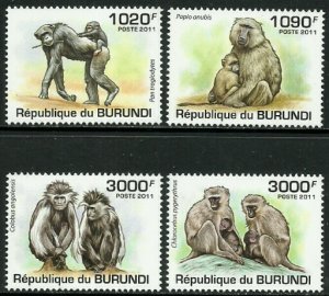 Burundi #827-30 MNH Set - Primates - Monkeys