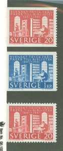 Sweden #600-02 Unused Single (Complete Set)