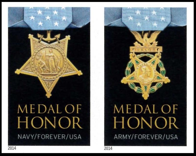 US 4823g Medal of Honor Korean War imperf NDC horz pair MNH 2014