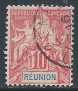 Reunion #40 Used 10c Navigation & Commerce - Red
