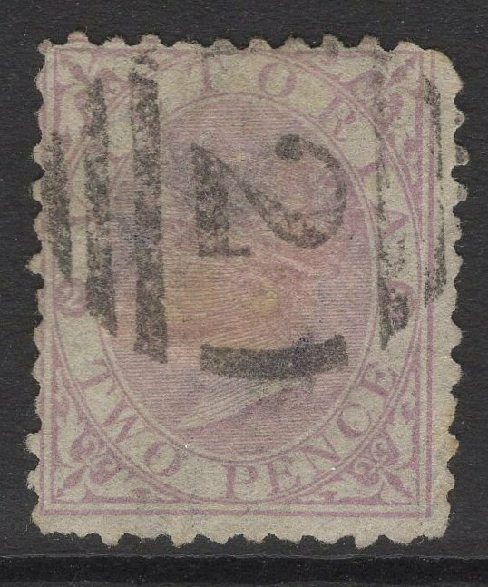 VICTORIA SG170a 1873 2d MAUVE WORN PLATE USED